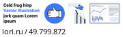 Thumbs-up icon, person analyzing chart on bar graph, data analytics panel with graphs. Ideal for performance metrics, social media engagement, teamwork, data-driven decisions, business growth. Growth, Popularity, and Data Analysis Represented Through Thumbs-Up, Graphs, and Teamwork. Стоковая иллюстрация, агентство Ingram Publishing / Фотобанк Лори