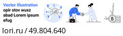 Two people shaking hands, a map with pins connecting locations, and Bitcoin mining visuals. Ideal for business networking, partnership, cryptocurrency, financial services, technology, marketing. Business Networking Illustration Featuring Map Pins, Handshake, and Bitcoin Mining. Стоковая иллюстрация, агентство Ingram Publishing / Фотобанк Лори