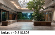 A dystopian mall with no exits. Symbol of a major environmental problem caused by urban overconsumption waste. Abstract image. Стоковое AI-изображение, AI-художник ALLA YURTAYEVA / Фотобанк Лори