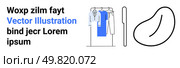 Clothing rack with shirts, dress, and pants. Abstract bean shape and text placeholder. Ideal for fashion, retail, interior design, branding creativity modern art marketing. Landing page. Modern Closet Display with Clothing and Abstract Shapes for Creative Design Ideas. Стоковая иллюстрация, агентство Ingram Publishing / Фотобанк Лори