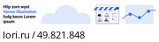 Cloud icon with blue color, digital storefront with business people icons, and blue line graph. Ideal for cloud services, e-commerce, business analytics, data visualization, online marketing. Cloud Computing Concept with Online Storefront and Line Graph for Data Analytics. Стоковая иллюстрация, агентство Ingram Publishing / Фотобанк Лори