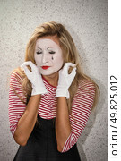dramatic mime actor . Close-up. Стоковое фото, агентство Ingram Publishing / Фотобанк Лори