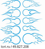 Set of different fireballs patterns for design use. Стоковая иллюстрация, агентство Ingram Publishing / Фотобанк Лори