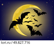 halloween backgrounds. bats silhouette . vector . Стоковое фото, агентство Ingram Publishing / Фотобанк Лори