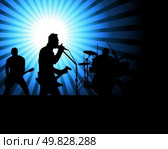Rock group singers theme. Vector illustration for design use. Стоковая иллюстрация, агентство Ingram Publishing / Фотобанк Лори
