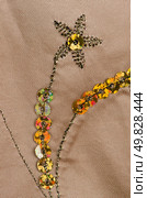 Fabric texture with spangles, sequin to background. Стоковое фото, агентство Ingram Publishing / Фотобанк Лори