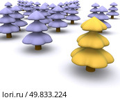 abstract christmas tree. 3D firtree. Стоковое фото, агентство Ingram Publishing / Фотобанк Лори