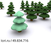 abstract christmas tree. 3D firtree. Стоковое фото, агентство Ingram Publishing / Фотобанк Лори