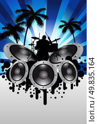 Rock group drummer. Vector illustration for design use. Стоковая иллюстрация, агентство Ingram Publishing / Фотобанк Лори
