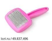 Purple comb isolated on a white background. Стоковое фото, агентство Ingram Publishing / Фотобанк Лори