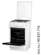 White gas cooker isolated on a white background. Стоковое фото, агентство Ingram Publishing / Фотобанк Лори