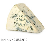 Blue cheese isolated on a white background. Стоковое фото, агентство Ingram Publishing / Фотобанк Лори