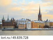 Cityscape of Gamla Stan Old Town Stockholm city Sweden. Стоковое фото, агентство Ingram Publishing / Фотобанк Лори