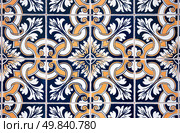 Old typical portuguese tiles called azulejos taken from the external walls of an old house in Lisbon. Стоковое фото, агентство Ingram Publishing / Фотобанк Лори