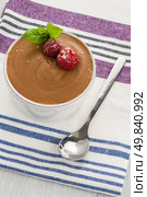 Paleo Diet Style Dessert Made of Dark Chocolate, Eggs and Coconut Milk. Стоковое фото, агентство Ingram Publishing / Фотобанк Лори