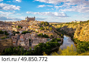 Toledo Cityscape sunset from view point Spain. Стоковое фото, агентство Ingram Publishing / Фотобанк Лори