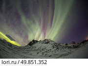 The Northern Light Aurora borealis at Vik Iceland. Стоковое фото, агентство Ingram Publishing / Фотобанк Лори