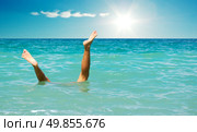 Stunt under water. Element of design. Стоковое фото, агентство Ingram Publishing / Фотобанк Лори