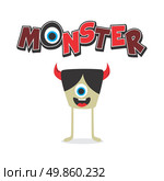 cartoon monster character theme vector art illustration. Стоковая иллюстрация, агентство Ingram Publishing / Фотобанк Лори