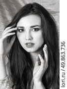 glamor portrait of beautiful girl. close-up. Стоковое фото, агентство Ingram Publishing / Фотобанк Лори