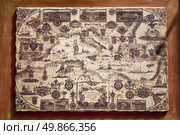 Old map of Mediterranean Sea by Francois Ollive, Marseille, 1664. Стоковое фото, агентство Ingram Publishing / Фотобанк Лори