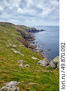 The coastline at the Land's End on the end of the Penwith peninsula. Cornwall. England. GB. (2009 год). Стоковое фото, фотограф Сергей Пристяжнюк (Serg Zastavkin) / Фотобанк Лори