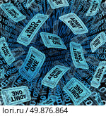 Internet movies concept and digital movie downloads from the virtual cloud or web based applications with cinema and theater tickets floating in the air on a binary code background as a technology symbol of new media distribution. Стоковое фото, агентство Ingram Publishing / Фотобанк Лори