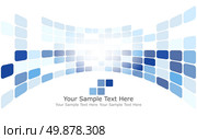 Checkered Background With Text Space. Ideal Balanced Colors in Blue Tone. Suitable For Creating Business, Technological and Other Designs. Vector Illustration. Стоковая иллюстрация, агентство Ingram Publishing / Фотобанк Лори