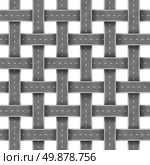 Roads and street pattern with a group of organized highways in a grid pattern as a transportation and business management crossroad concept isolated on white as a symbol of urban circulation. Стоковое фото, агентство Ingram Publishing / Фотобанк Лори