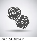 Craps cubes icon over grey background. Vector illustration. Стоковая иллюстрация, агентство Ingram Publishing / Фотобанк Лори