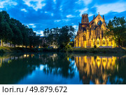 St John’s Church at the evening in Stuttgart, Germany. Стоковое фото, агентство Ingram Publishing / Фотобанк Лори