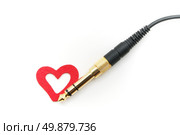 Isolated TRS connector and heart. Conceptual design. Стоковое фото, агентство Ingram Publishing / Фотобанк Лори