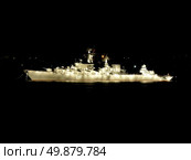 Battle ship at night. Element of design. Стоковое фото, агентство Ingram Publishing / Фотобанк Лори