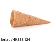 Wafer cone on white background. Стоковое фото, агентство Ingram Publishing / Фотобанк Лори