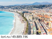 Nice Cote d’Azur Riviera France with mediterranean beach sea. Стоковое фото, агентство Ingram Publishing / Фотобанк Лори
