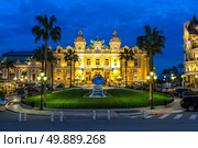 The Monte Carlo Casino, gambling and entertainment complex in Monte Carlo, Monaco, Cote de Azul, Europe. Стоковое фото, агентство Ingram Publishing / Фотобанк Лори