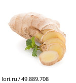Ginger root isolated on white background. Стоковое фото, агентство Ingram Publishing / Фотобанк Лори
