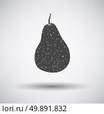Pear icon on gray background with round shadow. Vector illustration. Стоковая иллюстрация, агентство Ingram Publishing / Фотобанк Лори