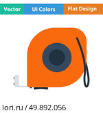Flat design icon of  in ui colors. Vector illustration.. Flat design icon of constriction tape measure . Стоковая иллюстрация, агентство Ingram Publishing / Фотобанк Лори