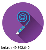 Party whistle icon. Flat design. Vector illustration. Стоковая иллюстрация, агентство Ingram Publishing / Фотобанк Лори