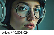 AI Generative Futuristic person in the World of the Future of Space Science Fiction. Стоковое AI-видео, аниматор Spirit River / Фотобанк Лори
