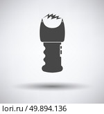 Stun gun icon on gray background, round shadow. Vector illustration. Стоковая иллюстрация, агентство Ingram Publishing / Фотобанк Лори