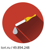 Dropper icon. Flat color design. Vector illustration. Стоковая иллюстрация, агентство Ingram Publishing / Фотобанк Лори
