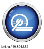 Barbell disks icon. Glossy button design. Vector illustration. Стоковая иллюстрация, агентство Ingram Publishing / Фотобанк Лори