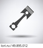 Car motor piston icon on gray background, round shadow. Vector illustration. Стоковая иллюстрация, агентство Ingram Publishing / Фотобанк Лори
