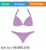 Bikini icon. Flat design. Vector illustration. Стоковая иллюстрация, агентство Ingram Publishing / Фотобанк Лори