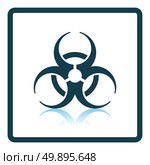 Biohazard icon. Shadow reflection design. Vector illustration. Стоковая иллюстрация, агентство Ingram Publishing / Фотобанк Лори