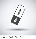Eraser icon on gray background, round shadow. Vector illustration. Стоковая иллюстрация, агентство Ingram Publishing / Фотобанк Лори