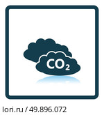 CO 2 cloud icon. Shadow reflection design. Vector illustration. Стоковая иллюстрация, агентство Ingram Publishing / Фотобанк Лори