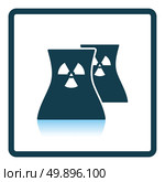 Nuclear station icon. Shadow reflection design. Vector illustration. Стоковая иллюстрация, агентство Ingram Publishing / Фотобанк Лори